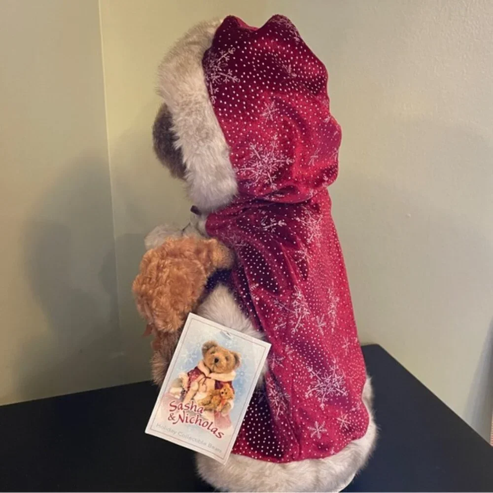 2003 Sasha & Nicholas Plush Christmas Bear w/Baby Gifts Collectible Holiday 15